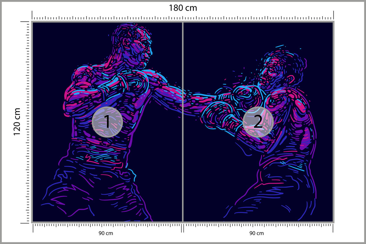 Fototapeta Abstrakcyjny Bokser 180 × 120 cm – podgląd kadru