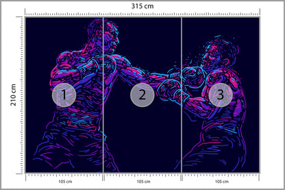 Fototapeta Abstrakcyjny Bokser 315 × 210 cm – podgląd kadru