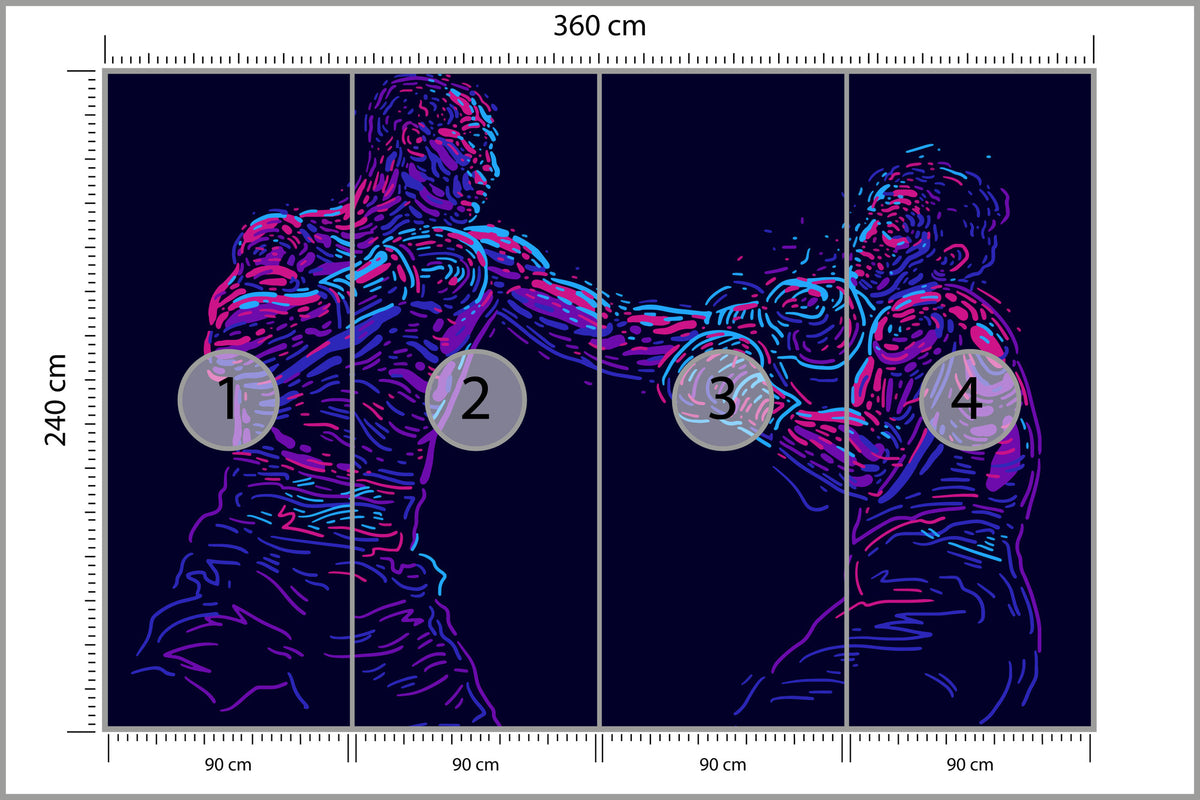 Fototapeta Abstrakcyjny Bokser 360 × 240 cm – podgląd kadru