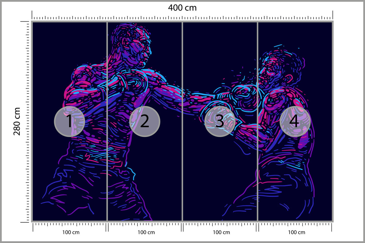 Fototapeta Abstrakcyjny Bokser 400 × 280 cm – podgląd kadru
