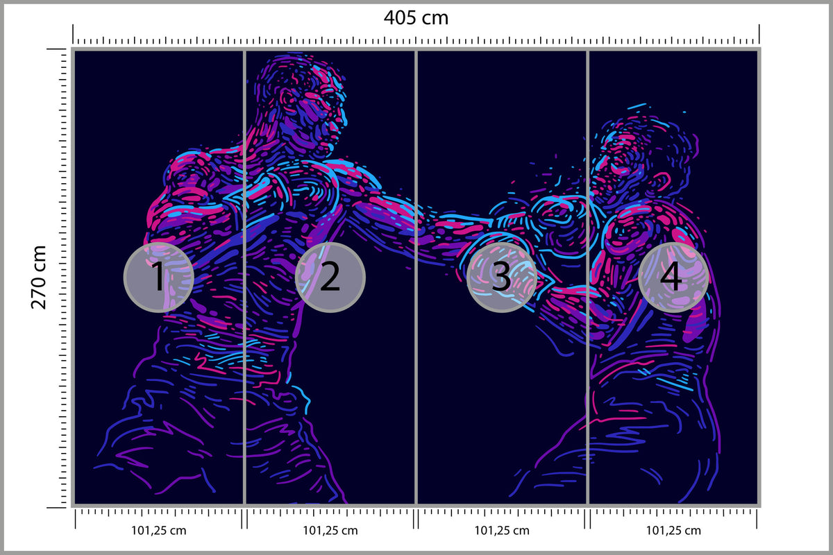 Fototapeta Abstrakcyjny Bokser 405 × 270 cm – podgląd kadru