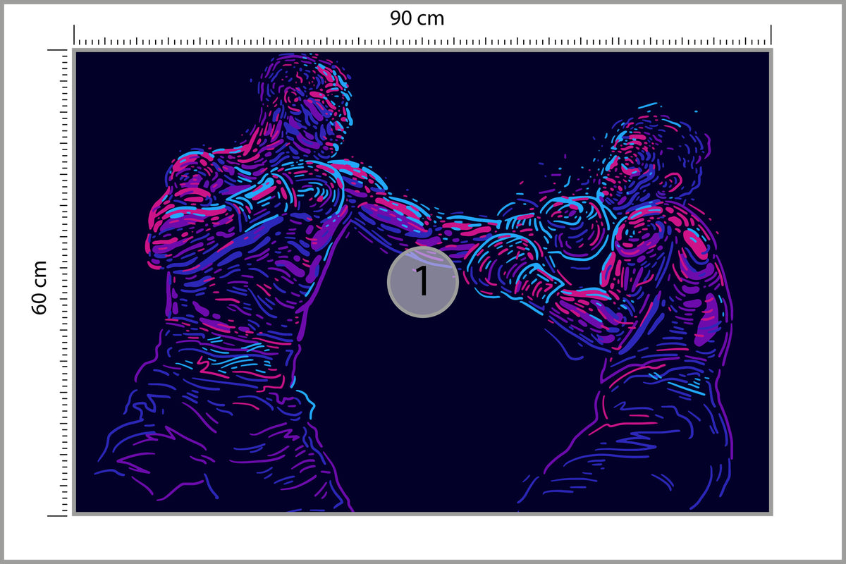 Fototapeta Abstrakcyjny Bokser 90 × 60 cm – podgląd kadru