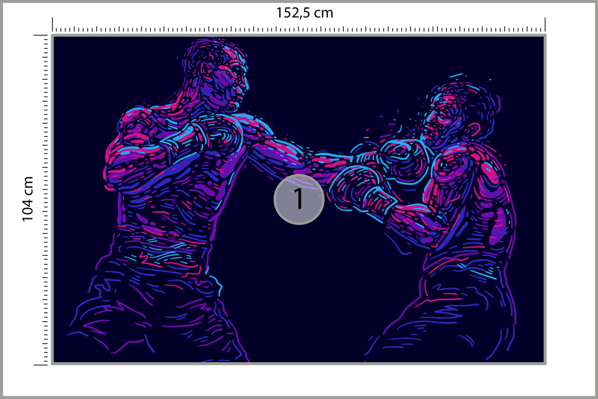 Fototapeta Abstrakcyjny Bokser 152,5 × 104 cm – podgląd kadru