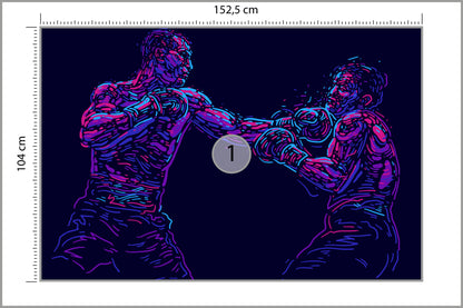 Fototapeta Abstrakcyjny Bokser 152,5 × 104 cm – podgląd kadru