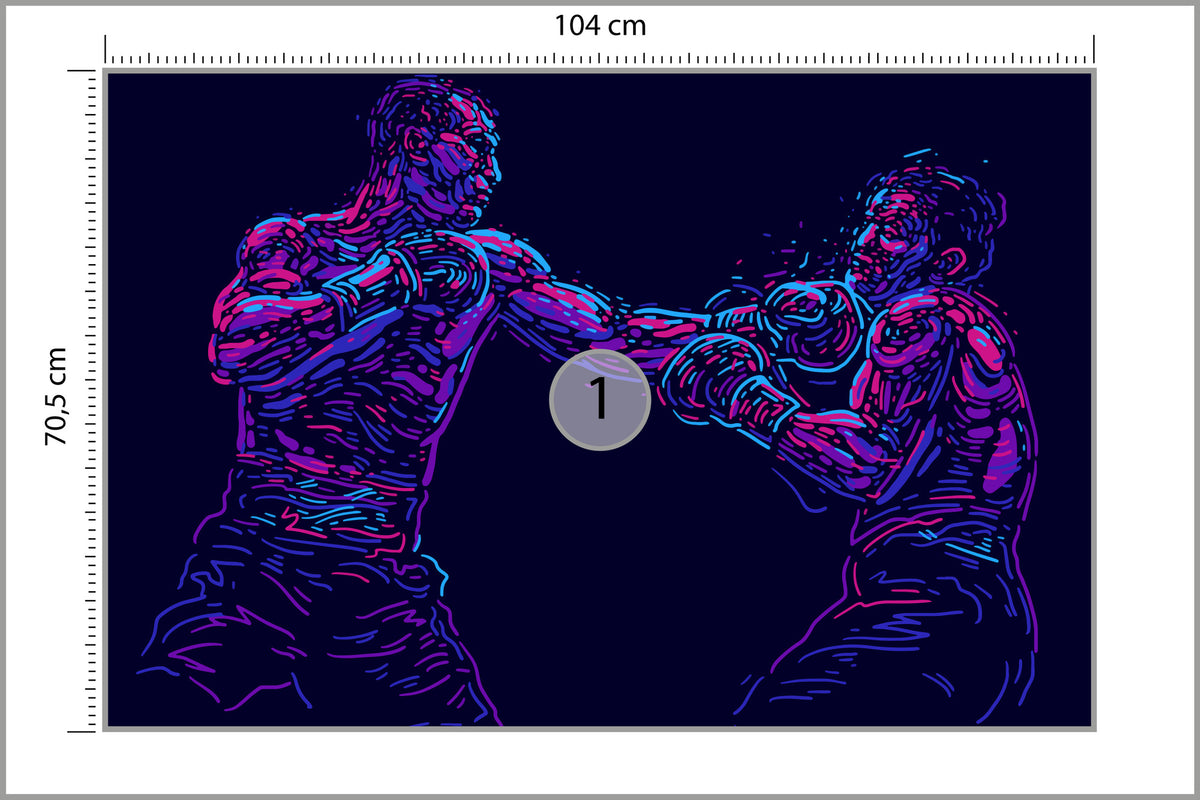 Fototapeta Abstrakcyjny Bokser 104 × 70,5 cm – podgląd kadru
