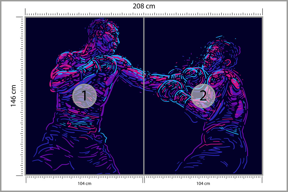 Fototapeta Abstrakcyjny Bokser 208 × 146 cm – podgląd kadru