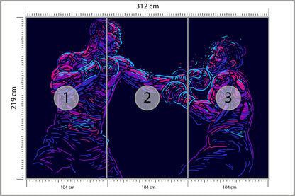 Fototapeta Abstrakcyjny Bokser 312 × 219 cm – podgląd kadru