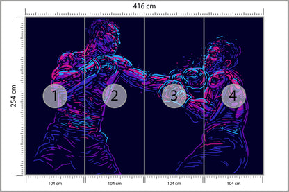 Fototapeta Abstrakcyjny Bokser 416 × 254 cm – podgląd kadru
