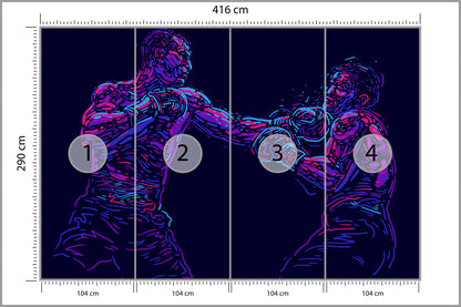 Fototapeta Abstrakcyjny Bokser 416 × 290 cm – podgląd kadru