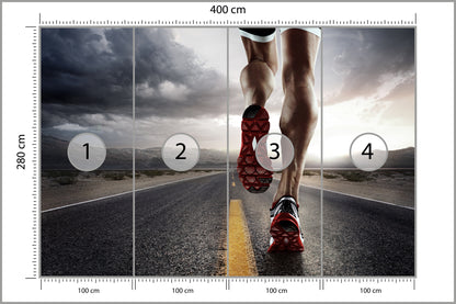 Fototapeta Biegacz Na Drodze 400 × 280 cm – podgląd kadru