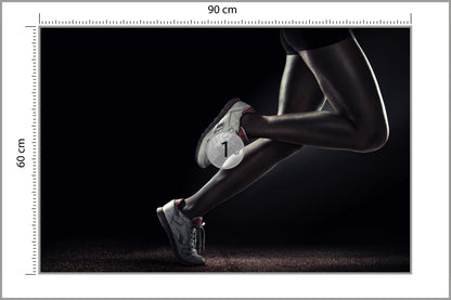 Fototapeta Nogi Sportowca Podczas Biegu 90 × 60 cm – podgląd kadru