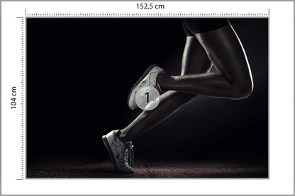 Fototapeta Nogi Sportowca Podczas Biegu 152,5 × 104 cm – podgląd kadru