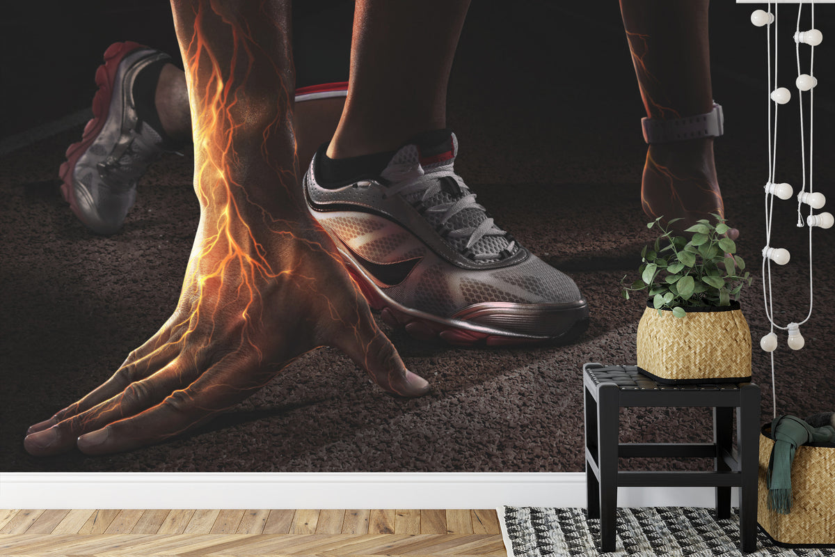 Fototapeta Początek Biegu Abstrakcja 3D – aranżacja wnętrza