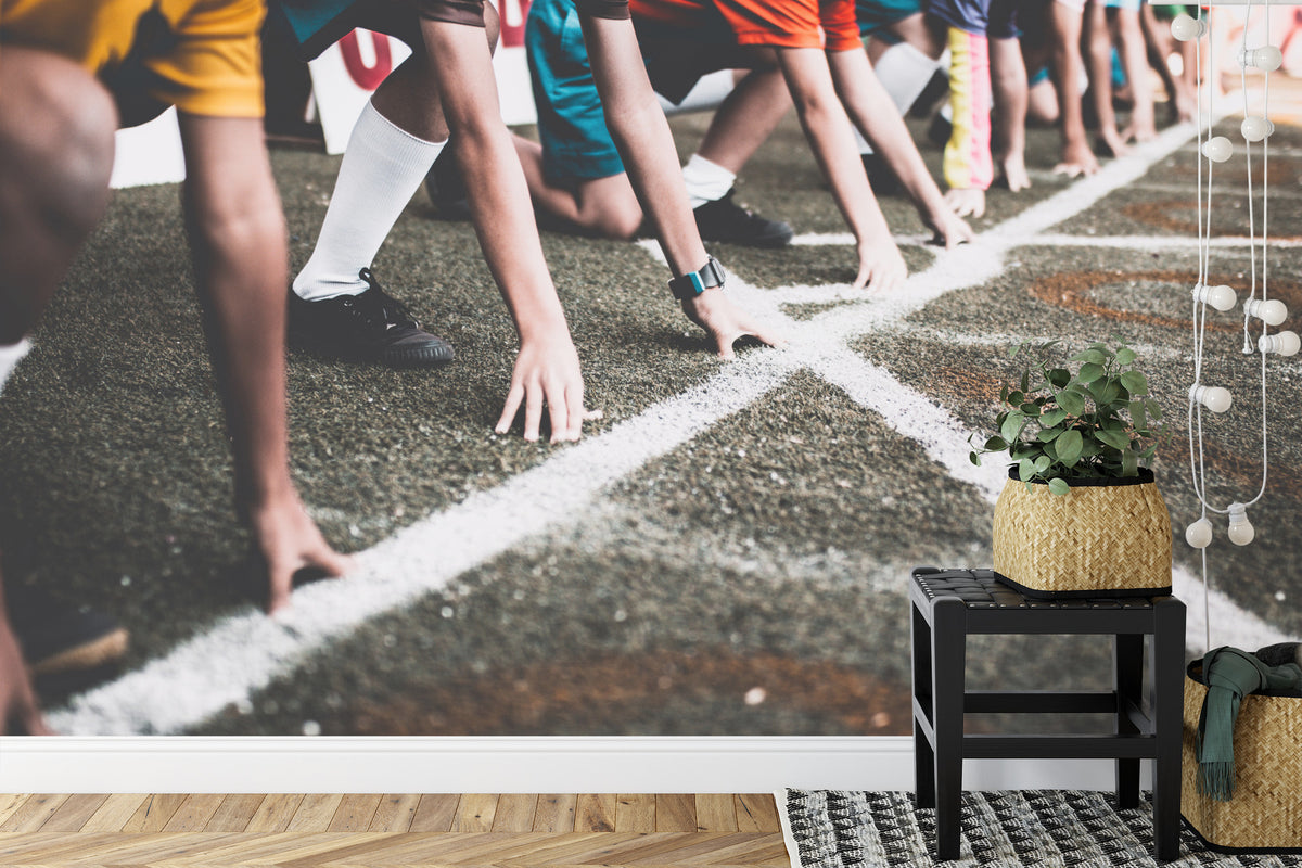 Fototapeta Zawody Sportowe W Bieganiu 3D – aranżacja wnętrza