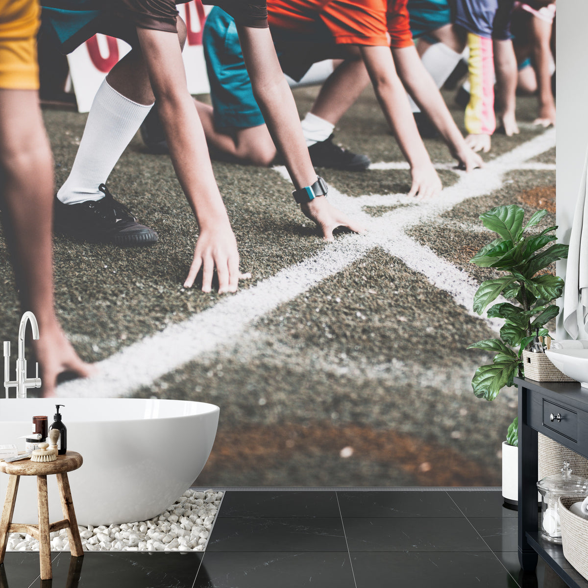 Fototapeta Zawody Sportowe W Bieganiu 3D – aranżacja wnętrza