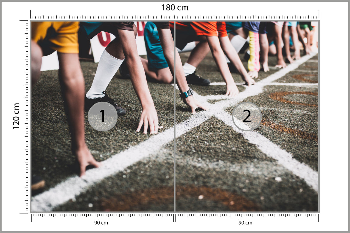 Fototapeta Zawody Sportowe W Bieganiu 3D 180 × 120 cm – podgląd kadru