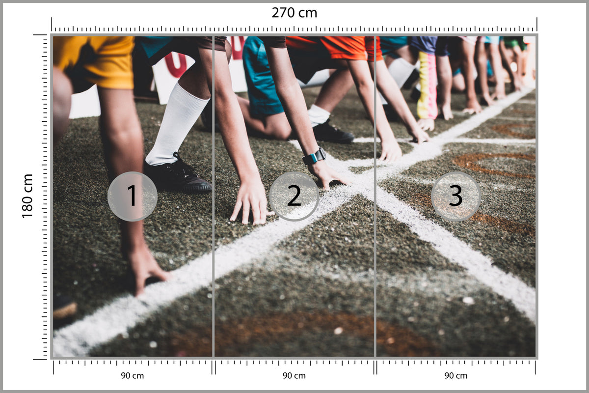 Fototapeta Zawody Sportowe W Bieganiu 3D 270 × 180 cm – podgląd kadru