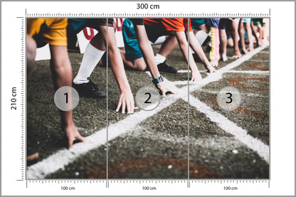 Fototapeta Zawody Sportowe W Bieganiu 3D 300 × 210 cm – podgląd kadru