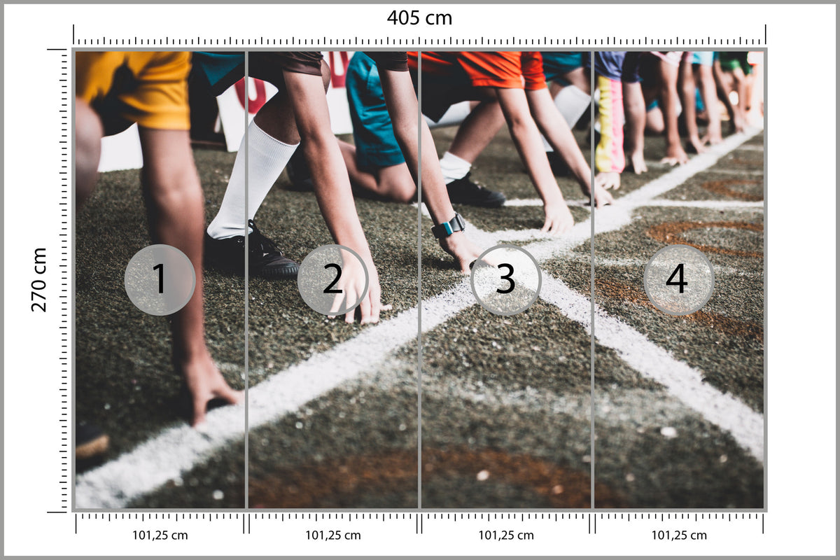 Fototapeta Zawody Sportowe W Bieganiu 3D 405 × 270 cm – podgląd kadru