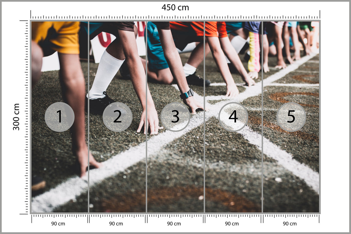Fototapeta Zawody Sportowe W Bieganiu 3D 450 × 300 cm – podgląd kadru
