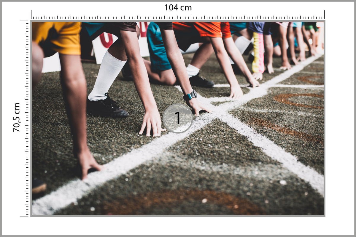 Fototapeta Zawody Sportowe W Bieganiu 3D 104 × 70,5 cm – podgląd kadru