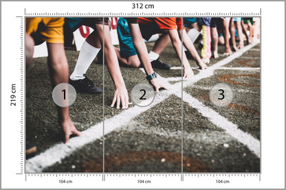 Fototapeta Zawody Sportowe W Bieganiu 3D 312 × 219 cm – podgląd kadru