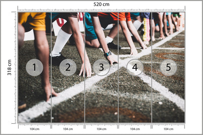 Fototapeta Zawody Sportowe W Bieganiu 3D 520 × 318 cm – podgląd kadru