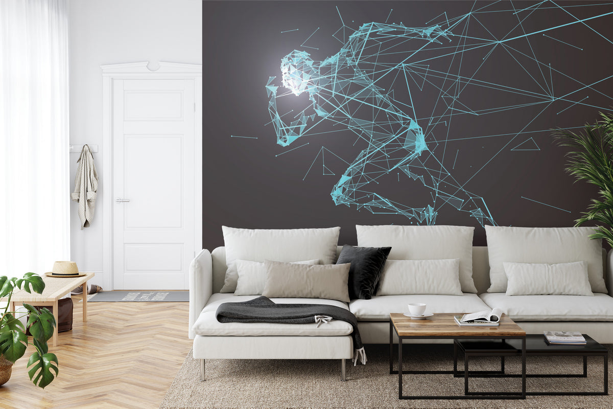 Fototapeta Geometryczny Wzór Biegacza W 3D – aranżacja wnętrza