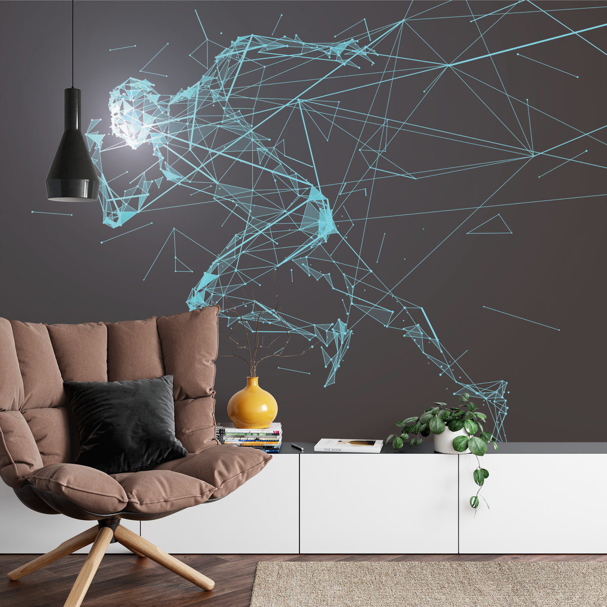 Fototapeta Geometryczny Wzór Biegacza W 3D – aranżacja wnętrza
