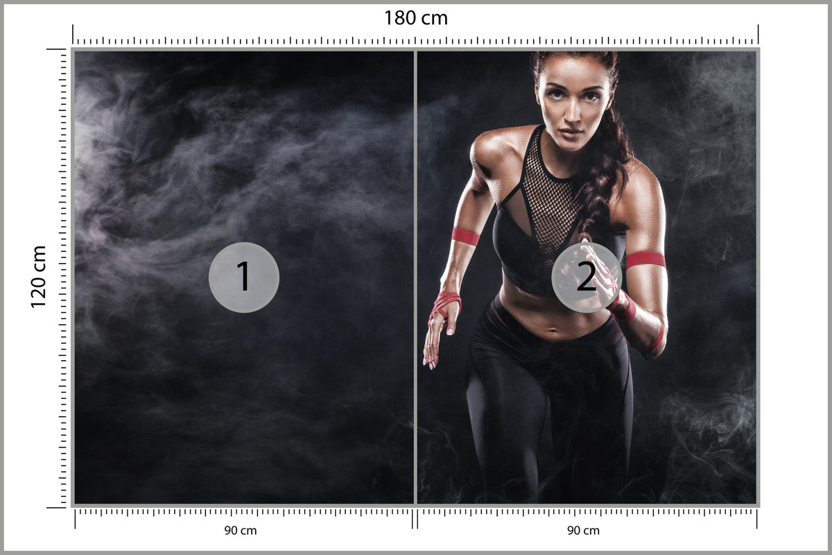 Fototapeta Wysportowana Biegaczka Motywacja 3D 180 × 120 cm – podgląd kadru