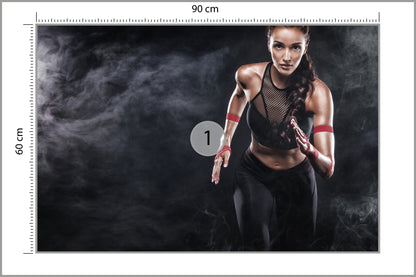 Fototapeta Wysportowana Biegaczka Motywacja 3D 90 × 60 cm – podgląd kadru
