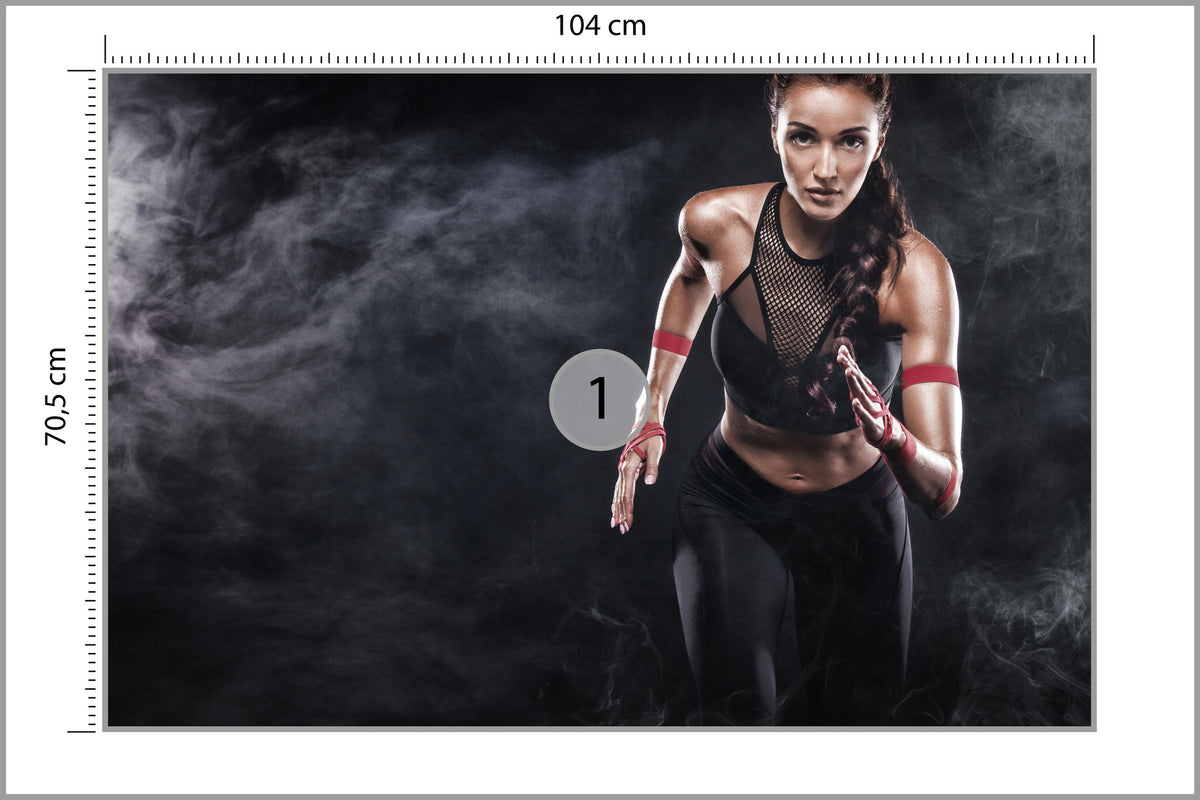 Fototapeta Wysportowana Biegaczka Motywacja 3D 104 × 70,5 cm – podgląd kadru