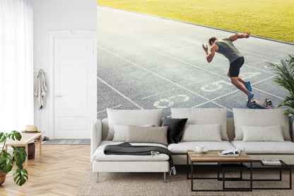 Fototapeta Sprinter Na Torze Biegowym Podczas – aranżacja wnętrza