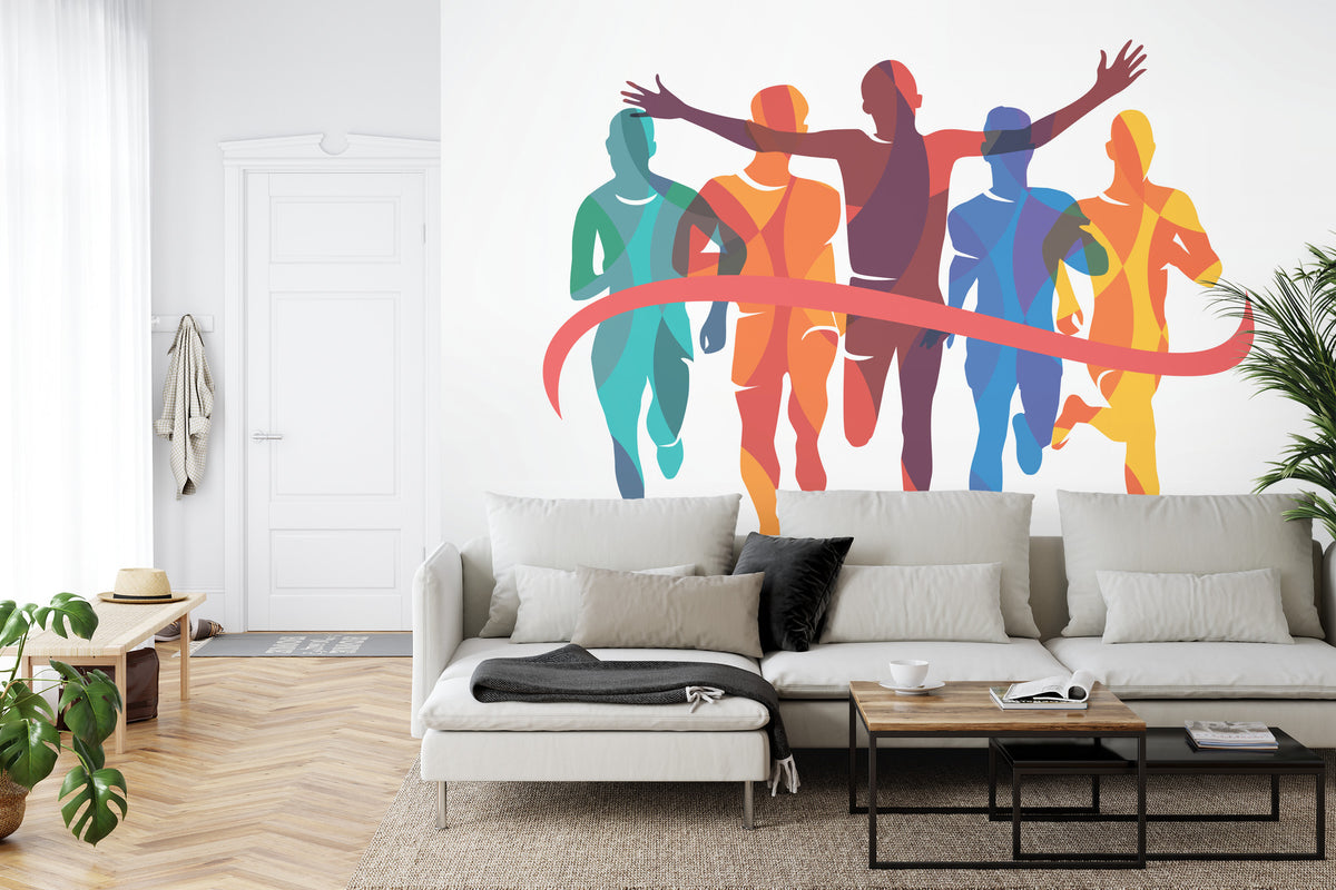 Fototapeta Zakończenie Biegu W Stylu Geometrycznym – aranżacja wnętrza