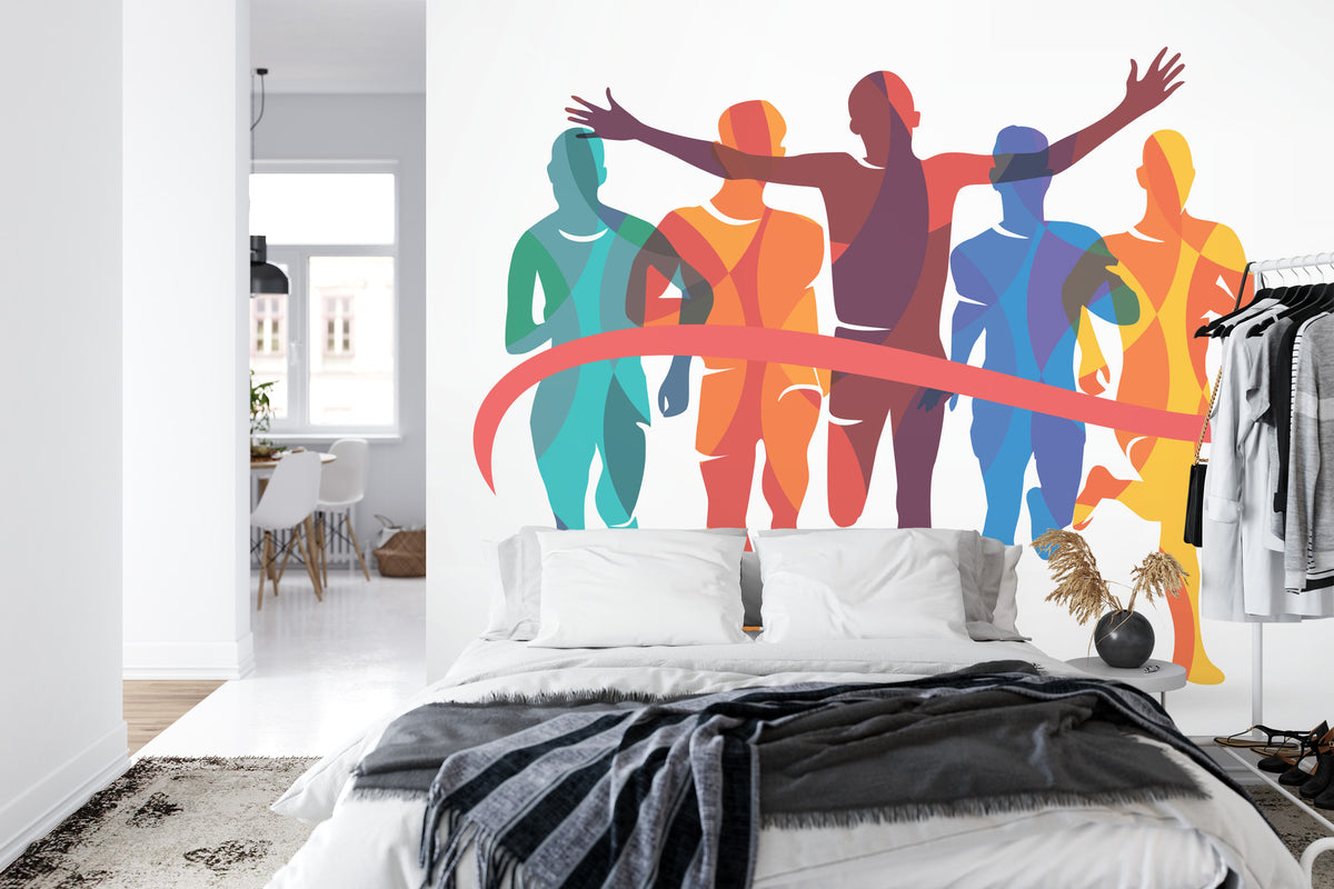 Fototapeta Zakończenie Biegu W Stylu Geometrycznym – aranżacja wnętrza