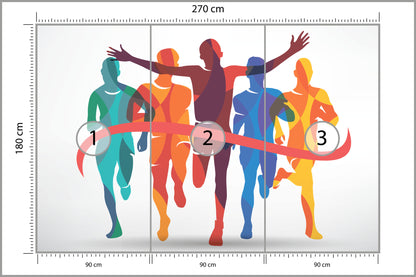 Fototapeta Zakończenie Biegu W Stylu Geometrycznym 270 × 180 cm – podgląd kadru