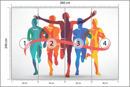 Fototapeta Zakończenie Biegu W Stylu Geometrycznym 360 × 240 cm – podgląd kadru