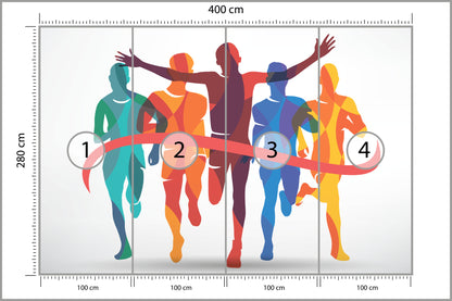 Fototapeta Zakończenie Biegu W Stylu Geometrycznym 400 × 280 cm – podgląd kadru