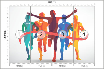 Fototapeta Zakończenie Biegu W Stylu Geometrycznym 405 × 270 cm – podgląd kadru