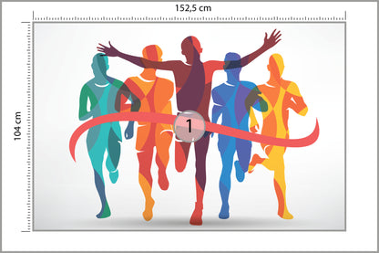 Fototapeta Zakończenie Biegu W Stylu Geometrycznym 152,5 × 104 cm – podgląd kadru