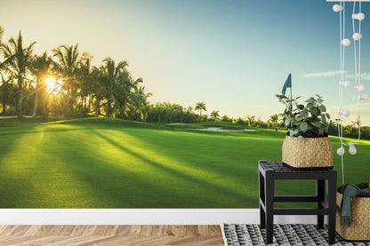Fototapeta Pole Golfowe O Wschodzie Słońca – aranżacja wnętrza
