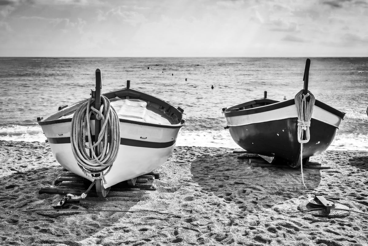 Fototapeta Plaża Łodzie – wzór