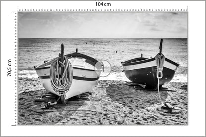Fototapeta Plaża Łodzie 104 × 70,5 cm – podgląd kadru