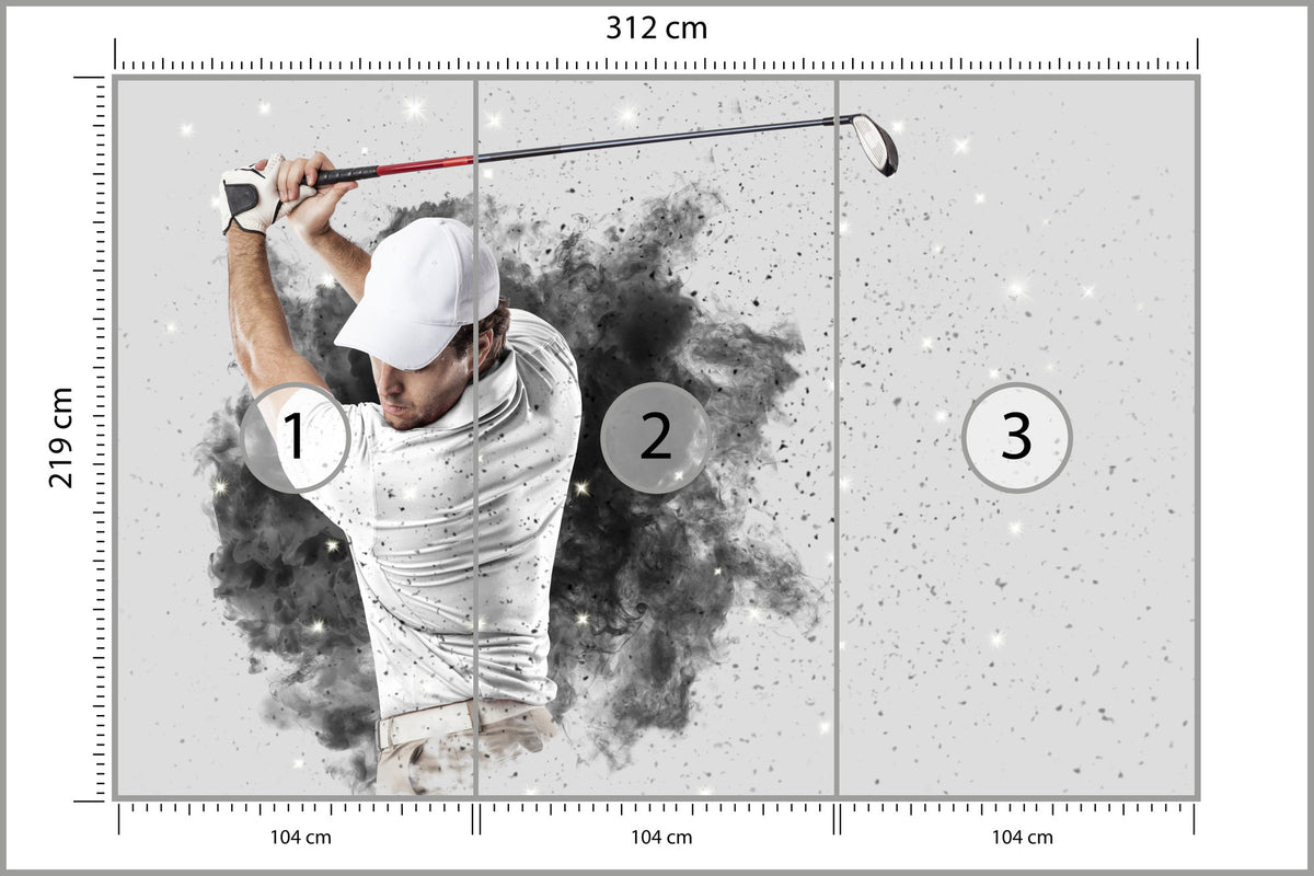 Fototapeta Golfista 312 × 219 cm – podgląd kadru