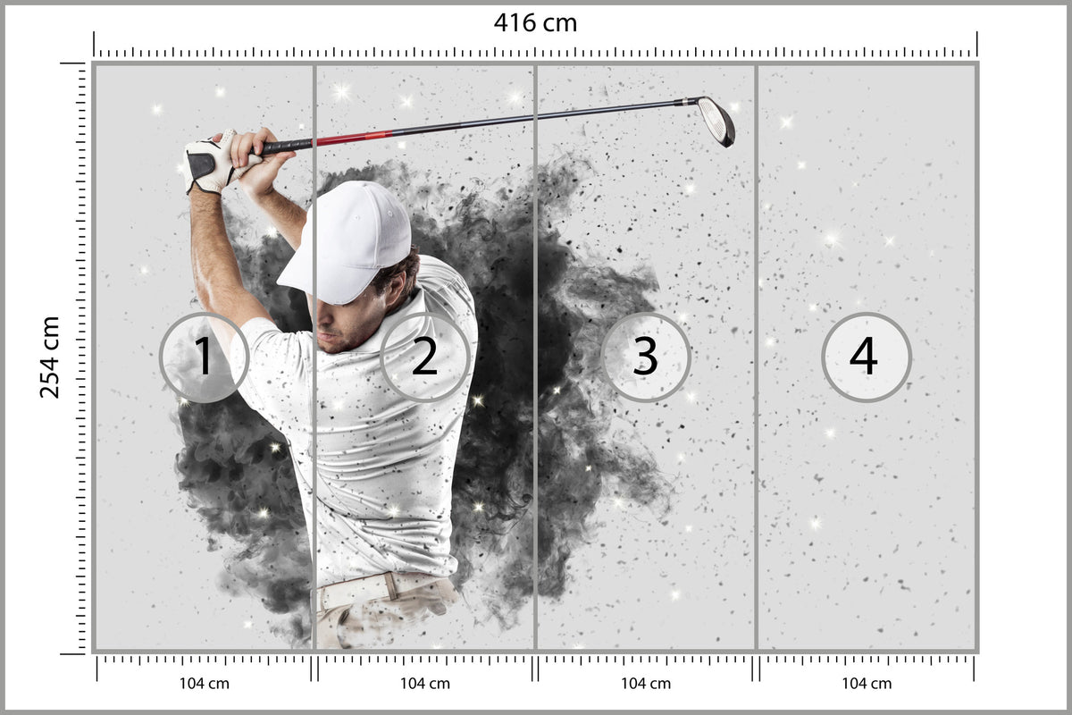 Fototapeta Golfista 416 × 254 cm – podgląd kadru