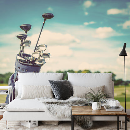 Fototapeta Torba Golfowa Na Tle Pola – aranżacja wnętrza
