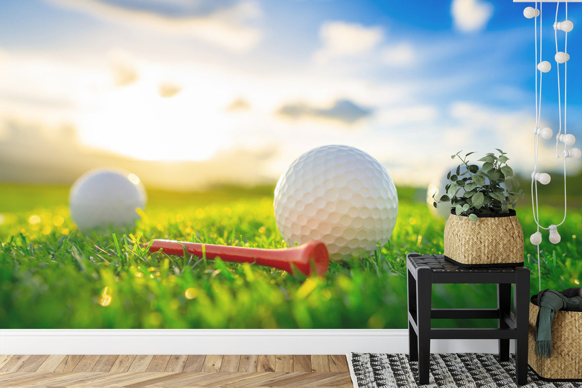 Fototapeta Piłki Golfowe 3D – aranżacja wnętrza