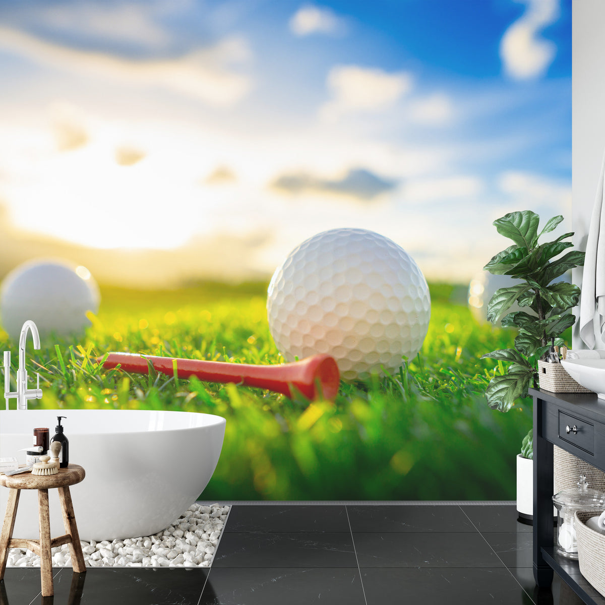 Fototapeta Piłki Golfowe 3D – aranżacja wnętrza