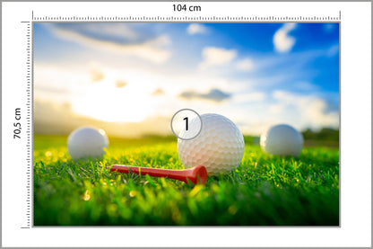 Fototapeta Piłki Golfowe 3D 104 × 70,5 cm – podgląd kadru