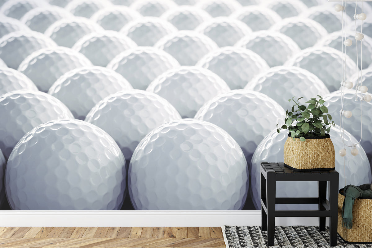 Fototapeta Piłeczki Golfowe 3D – aranżacja wnętrza
